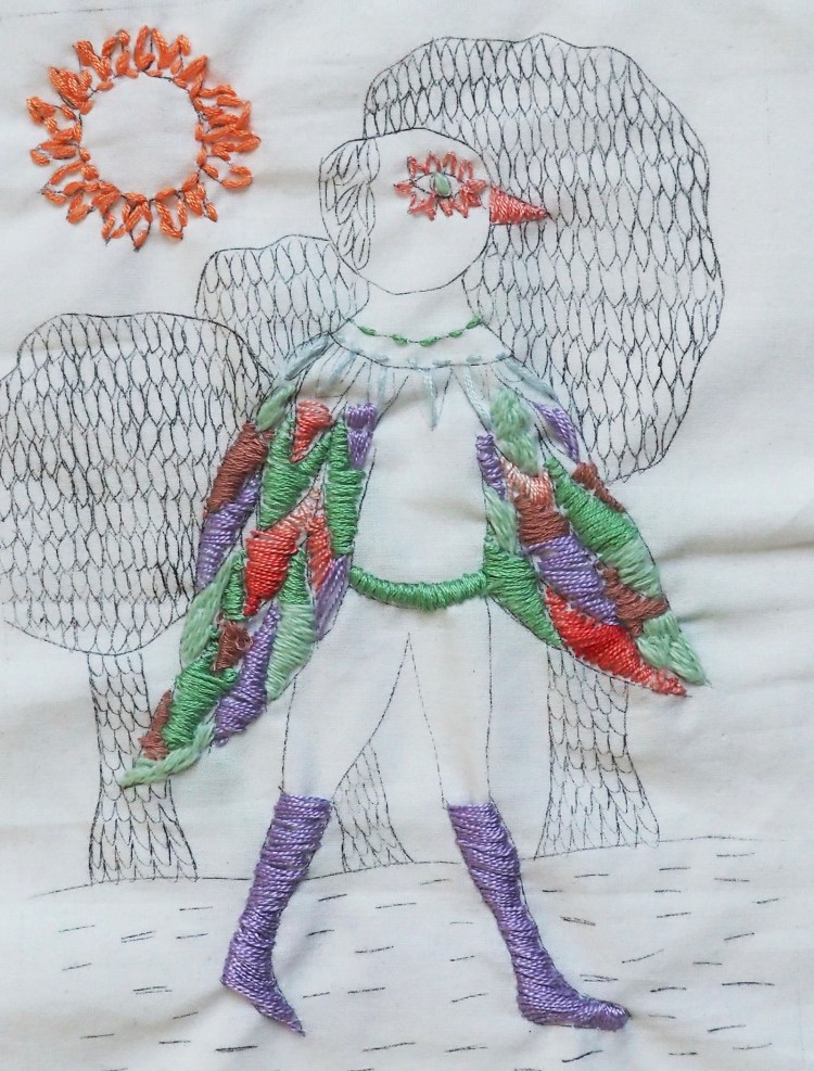 Oiseau Eden 1 gravure brodée 15x21 cm 2026