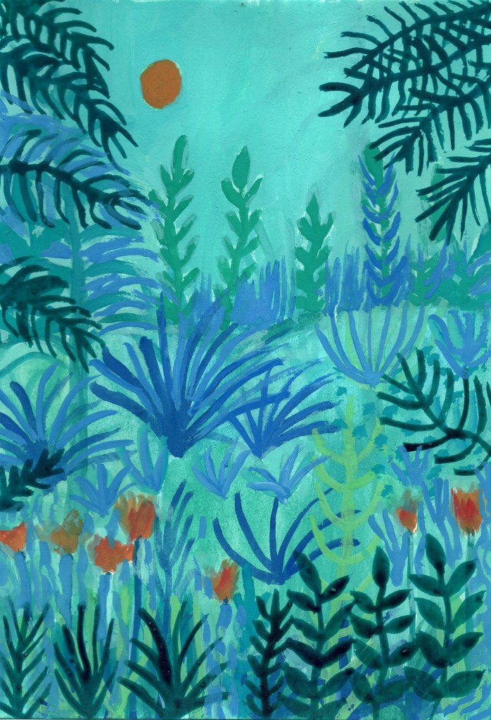 Jardin d'Eden 5 15x21 cm gouache sur papier 2026