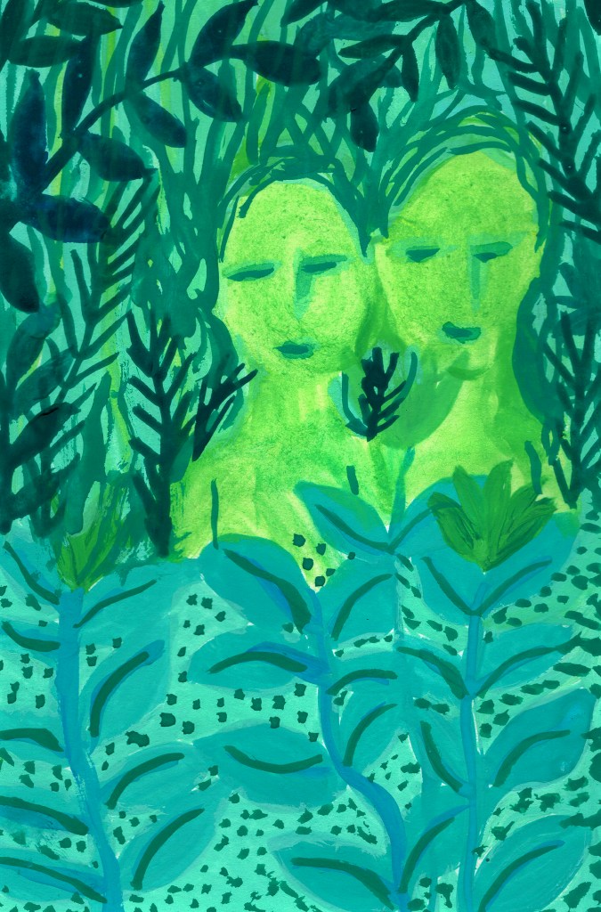 Jardin d'Eden 6 , 10x15 cm gouache sur papier 2026