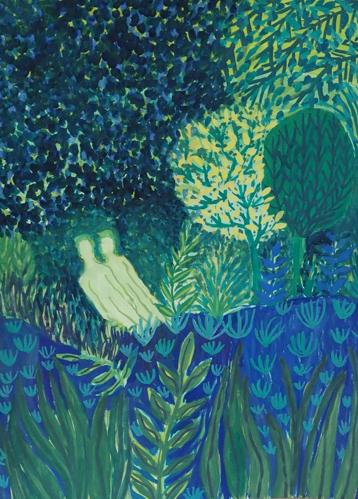 Jardin d'Eden 7 , 30x40 cm gouache sur papier 2026